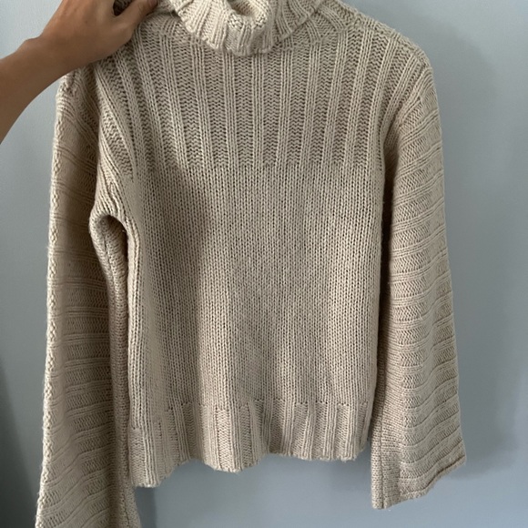 Saks fifth Avenue Beige Knitted Turtleneck Sweater - Picture 2 of 3